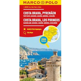 MARCO POLO Regionalkarte Costa Brava, Pyrenäen 1:300.000: Baskenland, Navarra, Aragon, Andorra, Katalonien