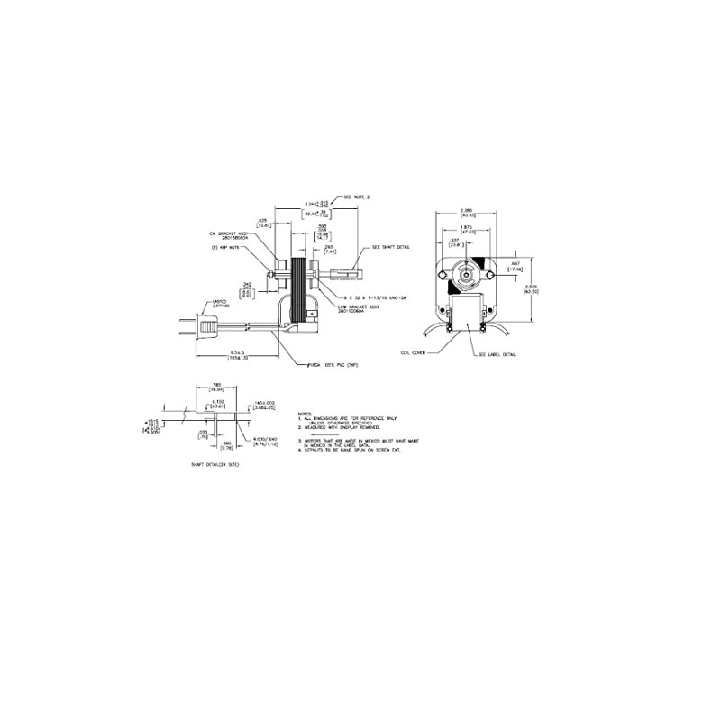 Fasco Motors Fasco K1575 Universal Bathroom Fan Replacement Electric Motor