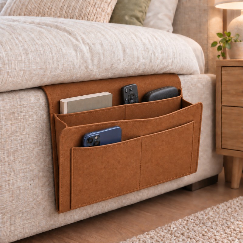 Bedside Storage Caddy for Everyday Organization – Multi-Pocket Hanging Organizer