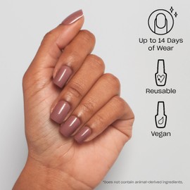OPI On Point Tickle My France-y | Short Round Mauve Nude Neutral Press On Nails | With Nail Glue | Long Lasting, Reusable, Non-damaging