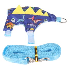 Cute Breathable Ferret Harness Leash Set Easy OnOff Soft Guinea Pig Harness Adjustable Nylon Leashes for Totoro (Dinosaur Kingdom)
