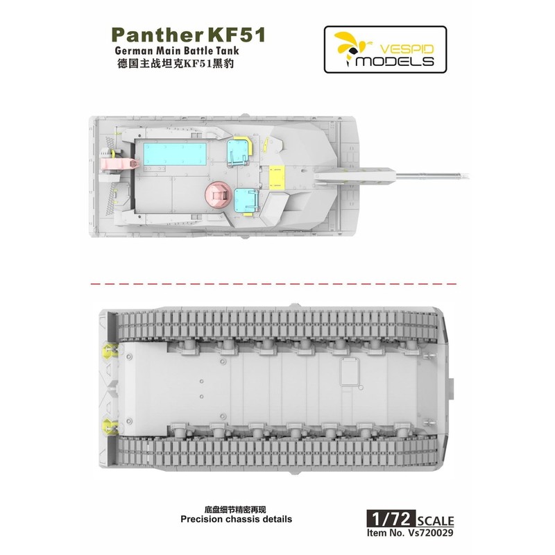 Vespid Models VPM720029S 1/72 German KF51 Punter Main Tanks Deluxe