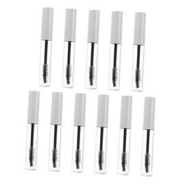 Healeved 10ml Mascara Tubes 11pcs Set White Pink Empty Plastic Containers for Diy Beauty Products Portable Size Sturdy