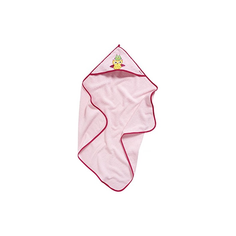 Playshoes Girl's Frottee-Kapuzentuch Eule Bathrobe, Pink (rosa), One size