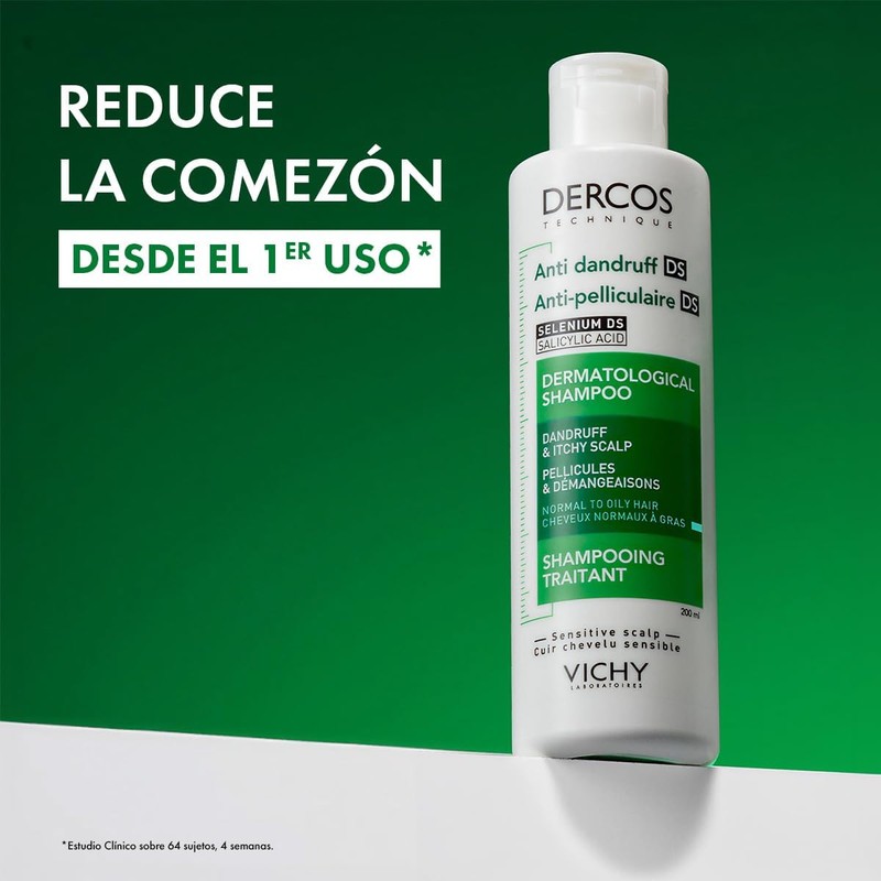 Vichy "vichy dercos caspa grasa 200ml shampoo para combatir la