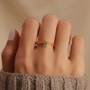 FUNYCHEN Birthstone Ring for Women Non Tarnish Stackable Ring 14K