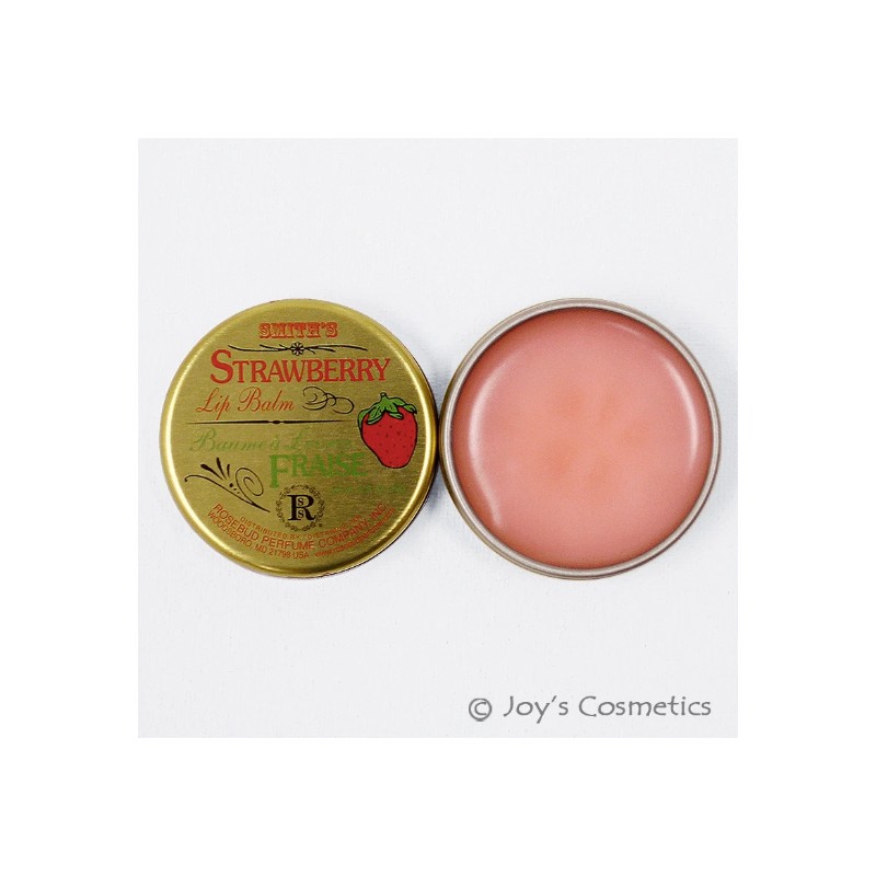 1 ROSEBUD Smith's Strawberry Lip Balm Tin 0.8 oz "RB