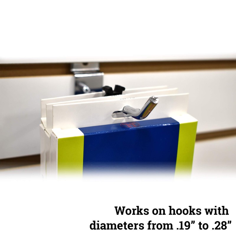 Black Peg Hook Stoppers, Squeeze & Pinch Inventory Control Clips