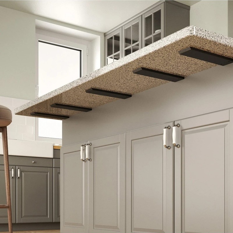 WINKER Countertop Support Bracket Heavy Duty Granite Hidden Forward L