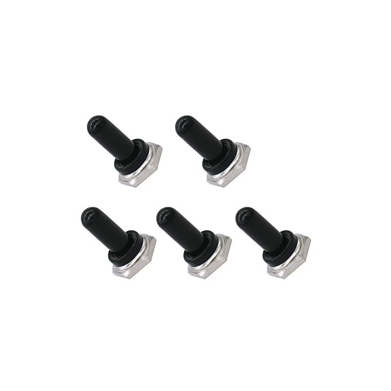 mxuteuk 5pcs 12mm Toggle Switch Cover Rubber Knob Hat Waterproof