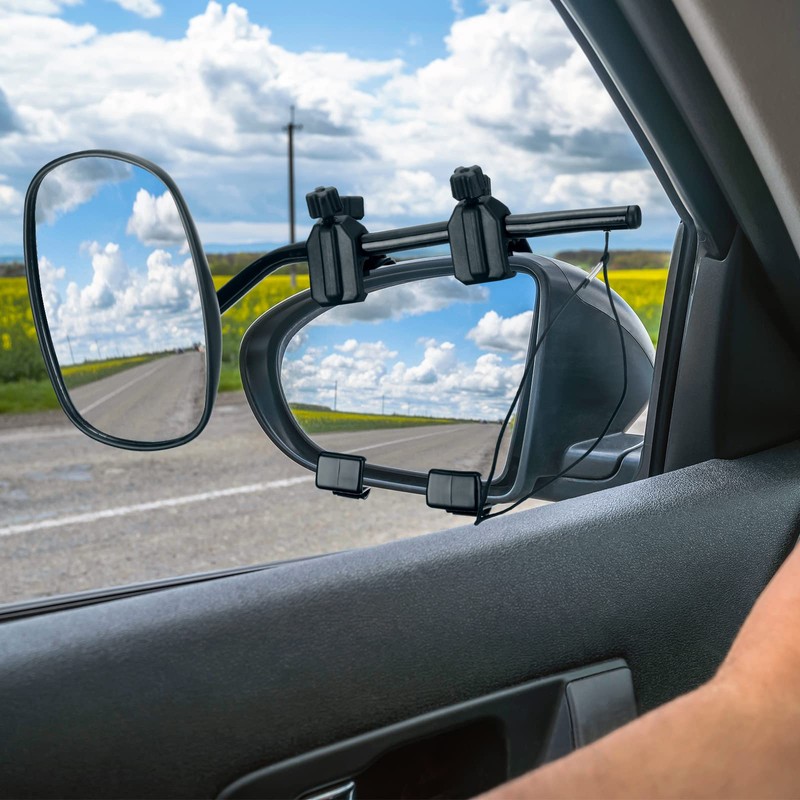 Tallew 2 Pcs Towing Clip on Mirror Universal Extension Mirror