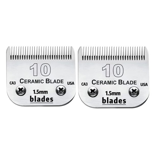 2 Pack Detachable Pet Clipper Blades Size 10 Cut Length