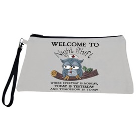 Makeup Nurse Bag Small Cosmetic Tote Survival Kit Zipper Wristlet Pouch with Funny Saying Gift for RN LPN CNA, 8.3 x 5.1 inches