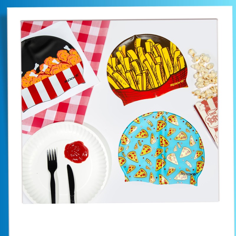 Sporti Molecule Silicone Swim Cap - Pink/Black