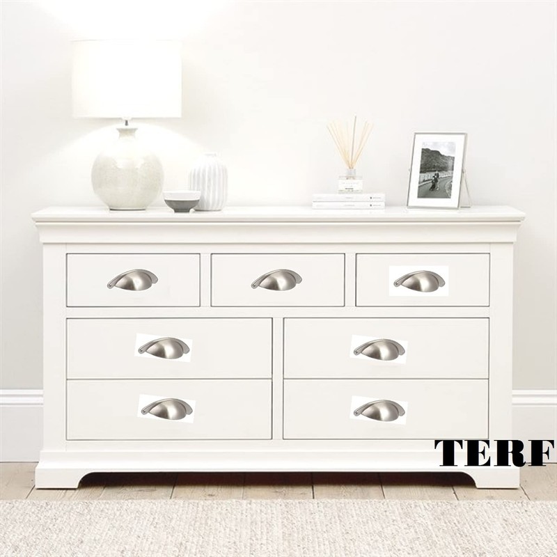 TERF® Traditional Brushed Nickel Cabinet Pull Handle 64mm Semi Circle