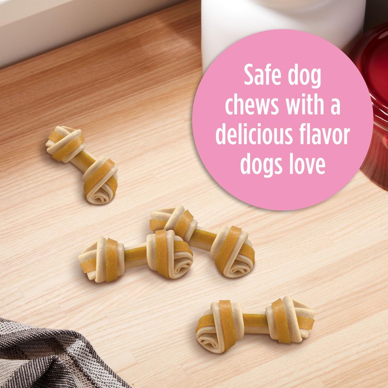 Milk-Bone Chews GnawBones Rawhide Free Dog Treats, Chicken, 30 Long