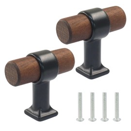 LDEXIN 2 Pcs Wood Drawer Pull Handle 40mm/1.57" Single Hole Kitchen Cabinet Dresser Pull
