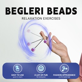 Fidget Beads, EDC Relieve Anxiety Toy Metal Fidget Toy for Stress Relief Home Office Toy Worry Beads Fidget for Men Women Teens (Style A-Black)