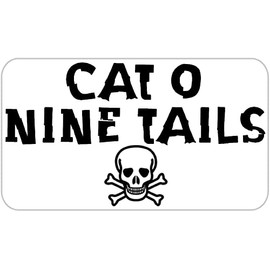 Cat O Nine Tails Pirate - 100 Stickers Pack 2.25 x 1.25 inches