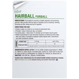 HomeoPet Feline Furball Hairball Drops 15 mL – Hairball Management & Cat Digestive Aid for Hairball Relief
