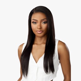 Sensationnel 13A 13X4 Lace Frontal Wigs - human hair 13A unprocessed glueless straight preplucked hairline - 13x4 HD Lace wig Straight (24 inch, 613)