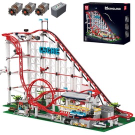 Mould King 11014 Roller Coaster Building Kit, Amusement Park Funfair Track Construction Blocks Toys with Motors, Ideal Gift Toy for Adult/Kids Age 8+ (3646 Pieces)