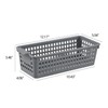 Dehouse Set of 6 Silm Plastic Storage Baskets, Slim Plastic