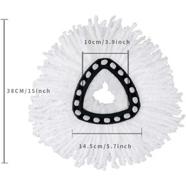 2 Piezas Repuesto de Trapeador Cabezales de Repuesto para Fregona de Microfibra Cabezales de Repuesto de Mopa Giratoria Reemplazo de Cabezal de...    