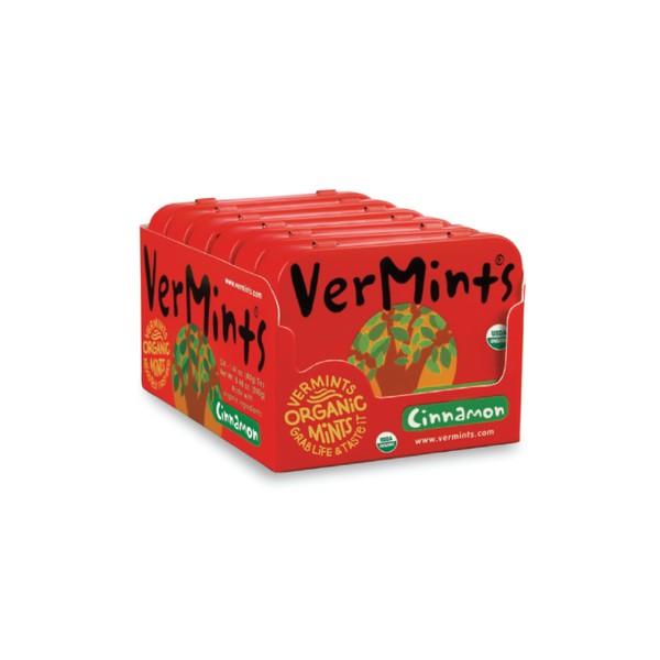 VerMints Organic Cinnamon - 6 x 40g Tin Pack