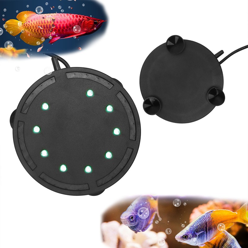 Aquarium LED Air Stone Fish Tank Bubbler Oxygen Diffuser with