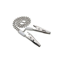 4Pcs Dental Ball Chain Clips Baby Elderly Adult Towel Apron Bib Clip Metal Neck Strap Napkin Clip Lanyard