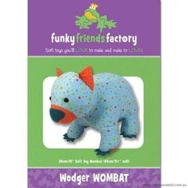 Funky Friends Paper Sewing Pattern Wodger The Wombat Soft Toy from Factory
