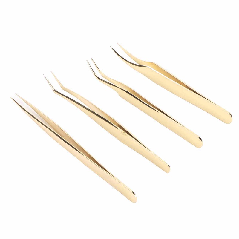 Eyelash Extension Tweezers Set Professional Stainless Steel Durable Lash Tweezers