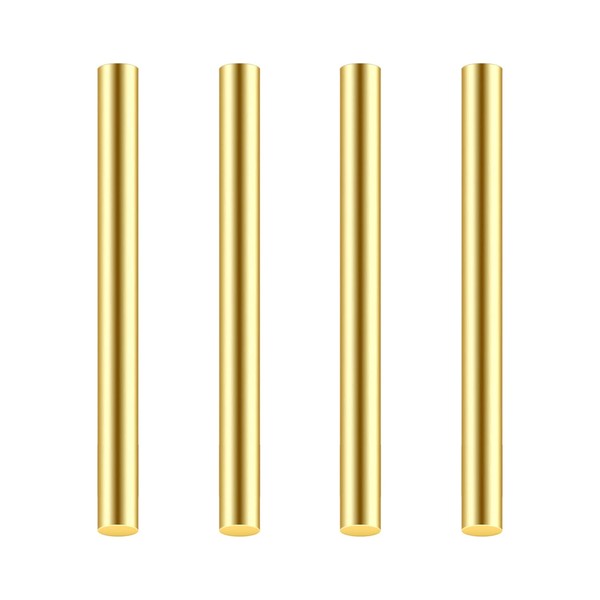 DYWISHKEY 4 Pieces 3/8 Inch Brass Rods, Brass Round Stock