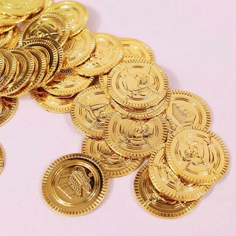 CXNXFD Monete d'oro dei pirati, con tesoro dei pirati, monete