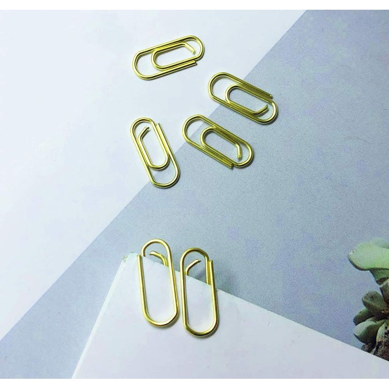 50 Count Metal Mini Paper Clips 3/5 Inch Nickelage Finishes