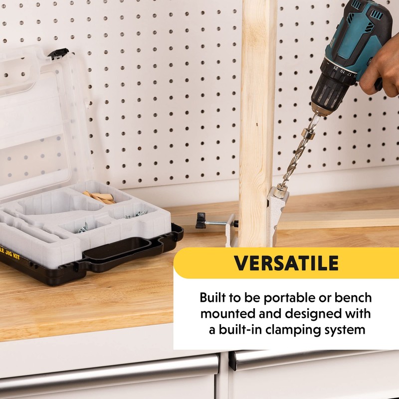 General Tools Woodworking Pocket Hole Jig Kit - All-In-One Aluminum