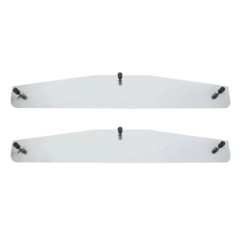 BLVD Pair Chrome Mud Flap Weights 18x3 Welded Stud - Peterbilt Freightliner Kenworth