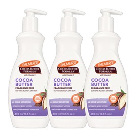 Palmer's Cocoa Butter Formula Fragrance-Free Daily Skin Therapy Lotion with Vitamin E, 400ml - Multi-Pack Options for Intense 48-Hour Moisture, Smooths Marks & Tones Skin, Softens Dry, Rough