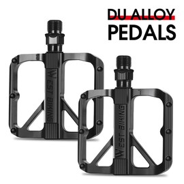 Ultralight Aluminum Alloy Bicycle Pedals 2 Sealed Bearings Bike Pedals Slip Waterproof Wide Bike Pedals Cycling Accessories GTRH