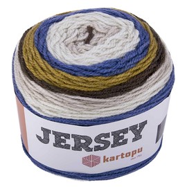 200 g Colour Gradient Yarn, Bobbel Kartopu Jersey Knitting Yarn, Wool, Crochet Yarn, Colour: H1401