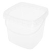 Levemolo Plastic Square Bucket Food Storage Container Handle Food Grade