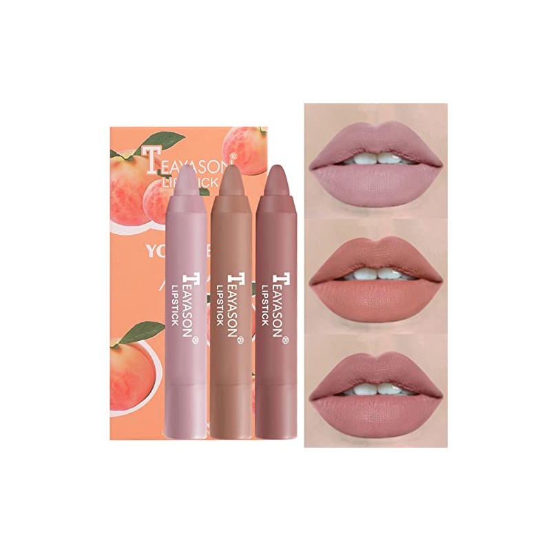 SOMGKINE 3 pcs Lip Liner and Lipstick Makeup Set (01)