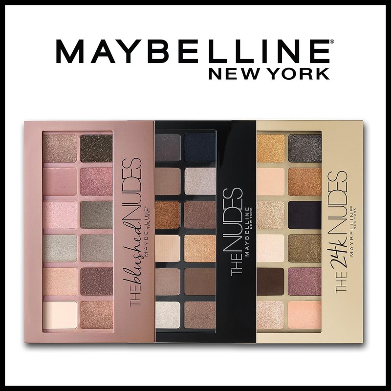 Maybelline Maquillaje Eye Shadow Palette The Blushed, color Rosas/Cafes