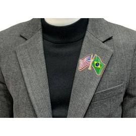 vmcoatdu - Broche de conexión cruzada con bandera de la amistad de Estados Unidos y Alemania de Alemania para sombrero y gorra, ropa y mochila, 32x23mm, Metal, Resina