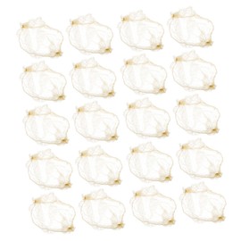 Gatuida 60pcs Gold Ballet Hair Nets Elastic Mesh Bun Covers for Women Dancers Invisible Hair Accessories for Stage Casual Office and Food Service