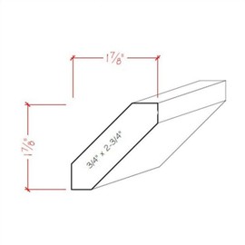 EWCR37 Crown 3/4" x 2-3/4" Unfinished 1-7/8" High x 1-7/8" Deep, Maple, 42"