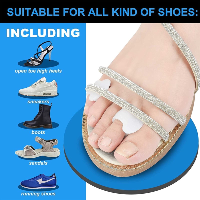 4 x Gel Toe Separators Spacer Corrector Straighteners for Cushioning