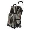 Moxy Bowling Products Deluxe Triple Roller Bowling Bag- Silver/Black
