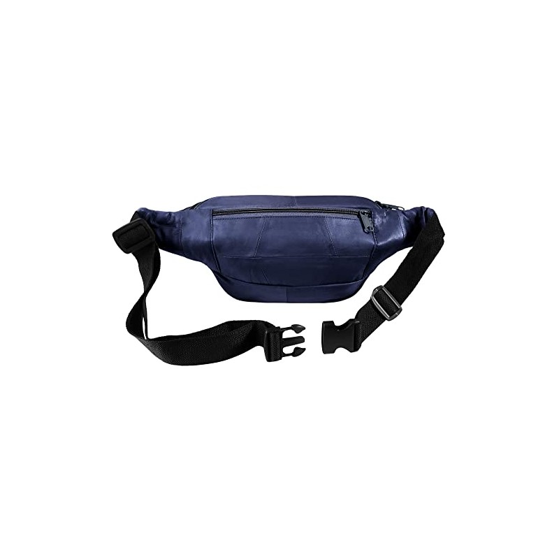 LEONARDO VERRELLI 3900037 Unisex Bum Bag Leather, blue, Hip bag